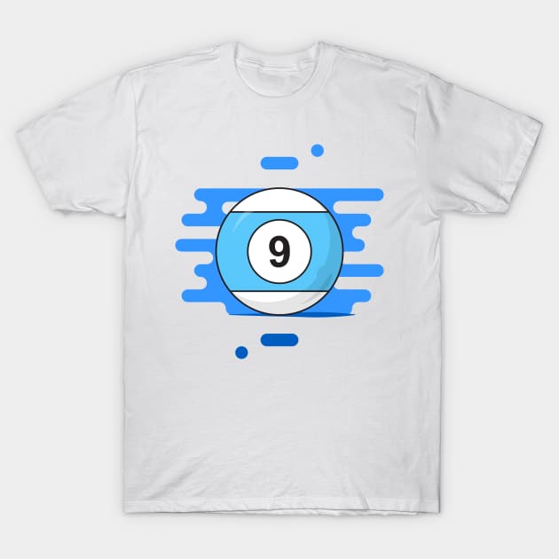 Blue Billiard Ball T-Shirt by acidmit